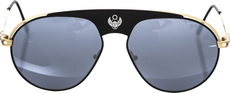 Frankie Morello Frankie Morello Black Metallic Men's Sunglass Shield