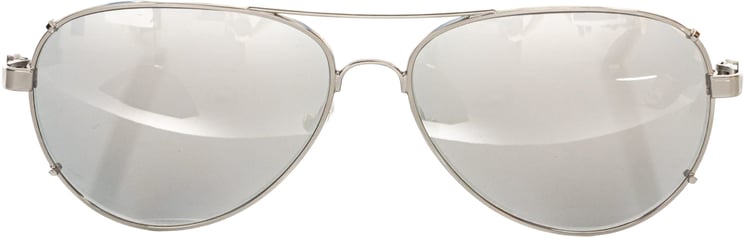 Frankie Morello Frankie Morello Silver Metallic Fiber Men's Sunglass