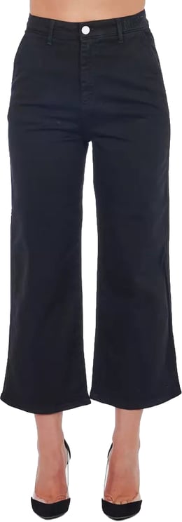 Frankie Morello Frankie Morello Black Cotton Women Cropped Trouser