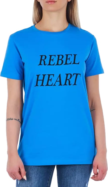 Frankie Morello Frankie Morello Light Blue Cotton Women T-Shirt
