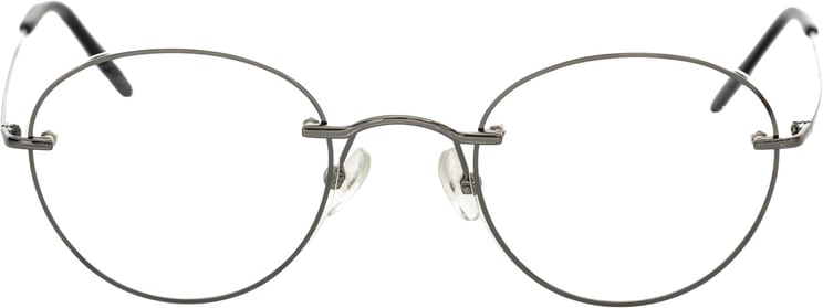 Frankie Morello Frankie Morello Gray Metallic Men's Eyeglass Frame