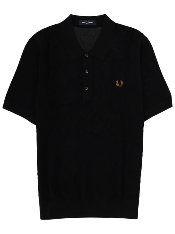 Fred Perry Knit Polo Textured Pattern Shirt