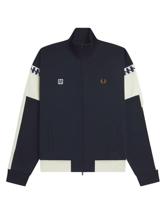 Fred Perry Polyester Cotton High Collar Zip Jacket