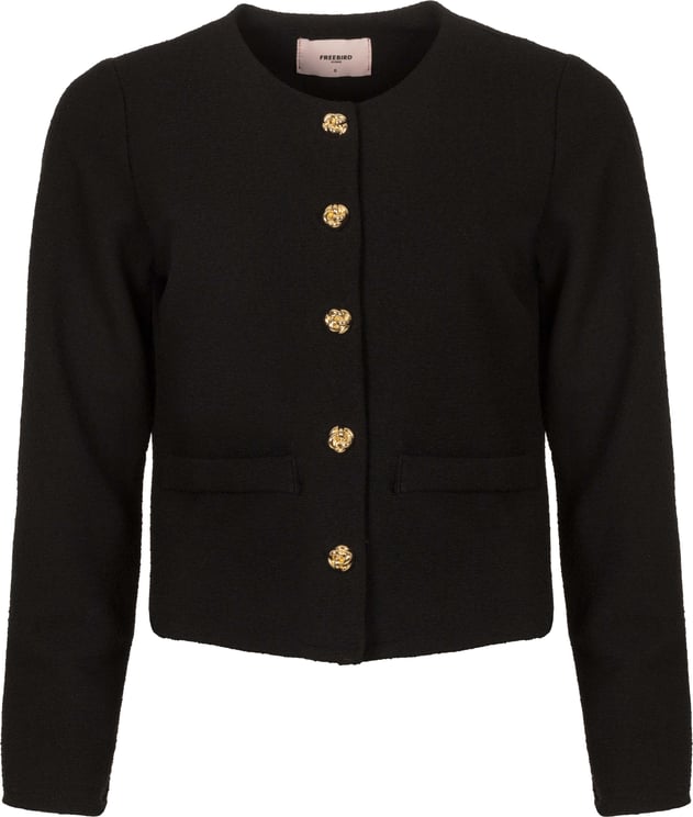 Freebird Freebird Jacket  Zwart Liselotte Jer-structure-25-3