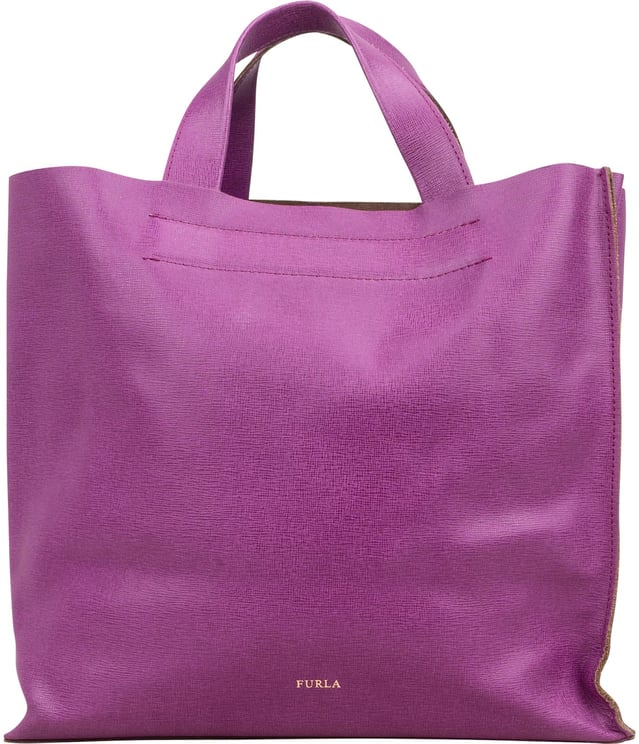 Furla Furla Grained Leather Man Giove Tote Handbag