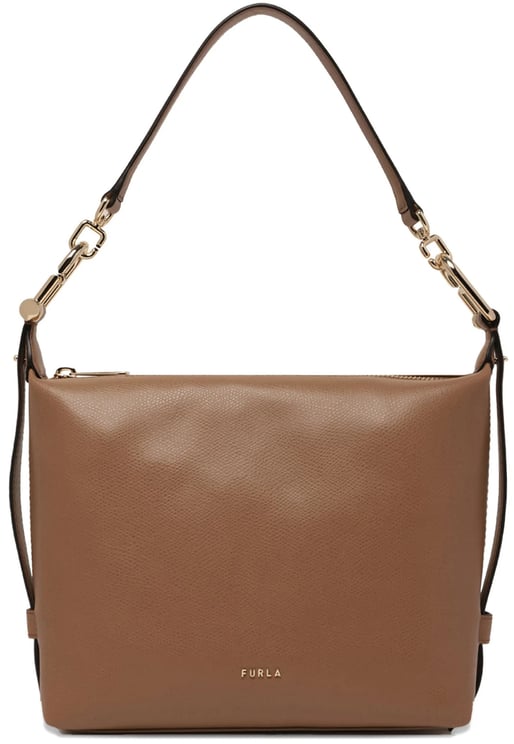 Furla Tonie Mini Hobo Structured Smooth Leather Bag