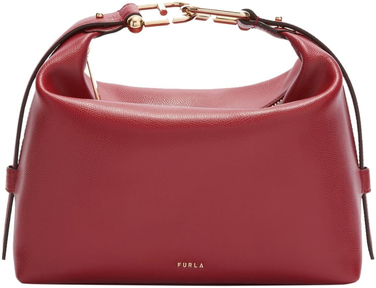 Furla Furla tonie m leather hobo shoulder bag, cherry color