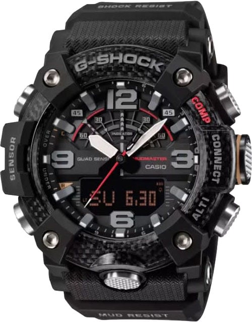G-Shock Casio G-Shock Horloge GG-B100X-1AER Mudmaster Carbon Zwart 200m Waterdicht Bluetooth 55mm