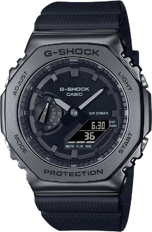 G-Shock G-Shock Horloge GM-2100BB-1AER Analoog Digitaal Gun Metal