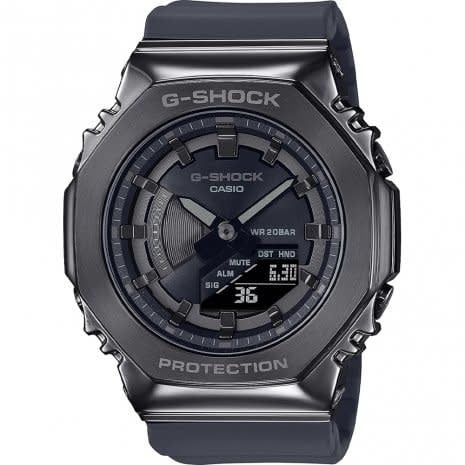 G-Shock G-Shock GM-S2100B-8AER horloge anadigi unisex met metalen kast in gun metal met kunststof band