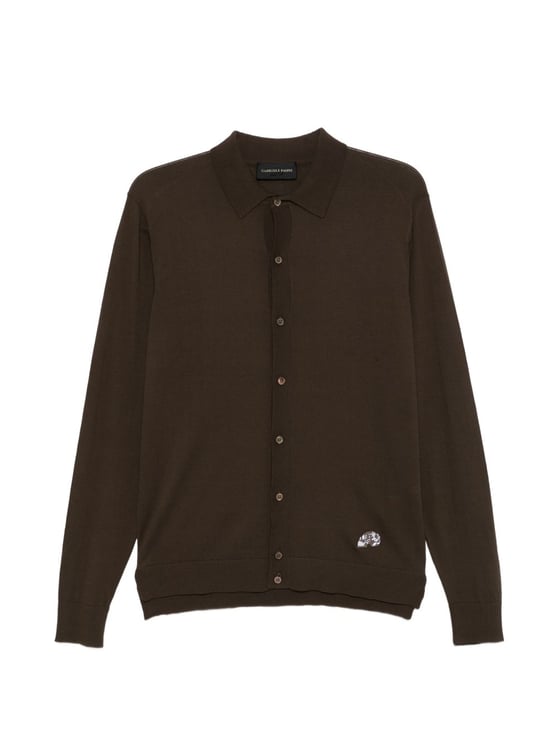 Gabriele Pasini Button-Up Embroidered Collar Cardigan