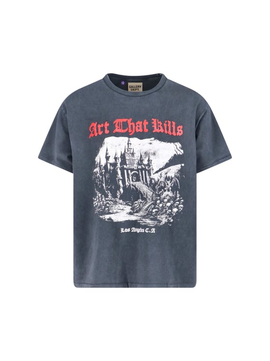 GALLERY DEPT Worn Black Graphic T-Shirt