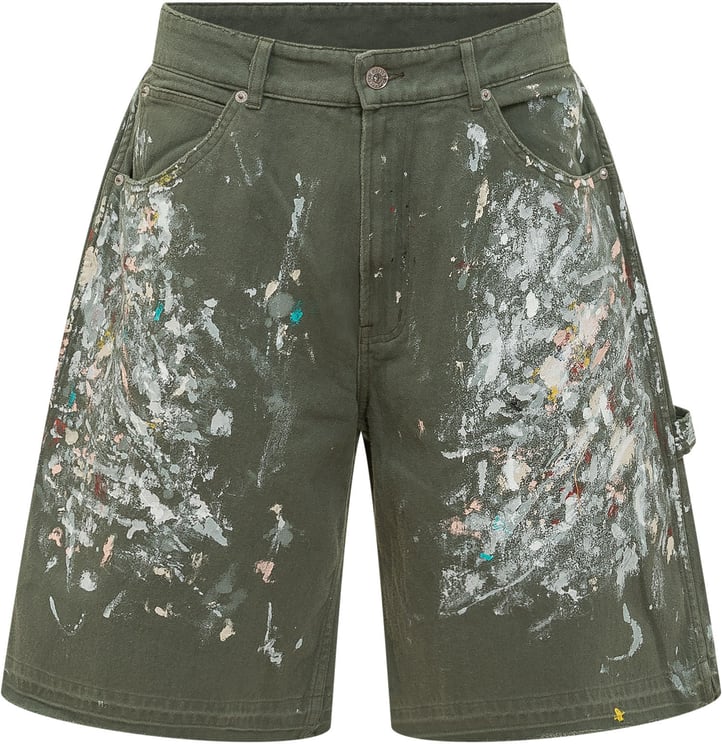 GALLERY DEPT Short Platoon Painter con Stampa Effetto Schizzi