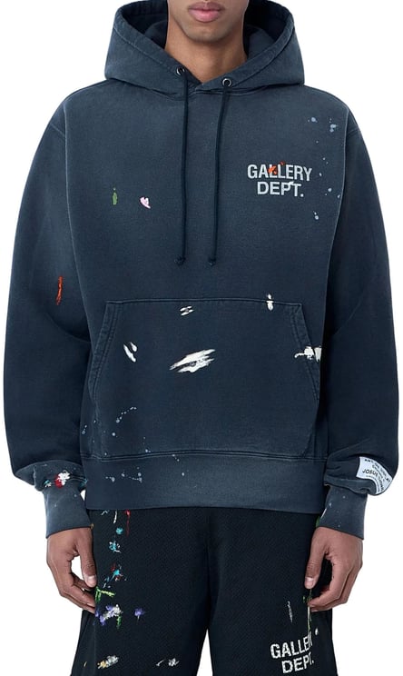 GALLERY DEPT GD PAINT LOGO HOODIE VINTAGE BLACK