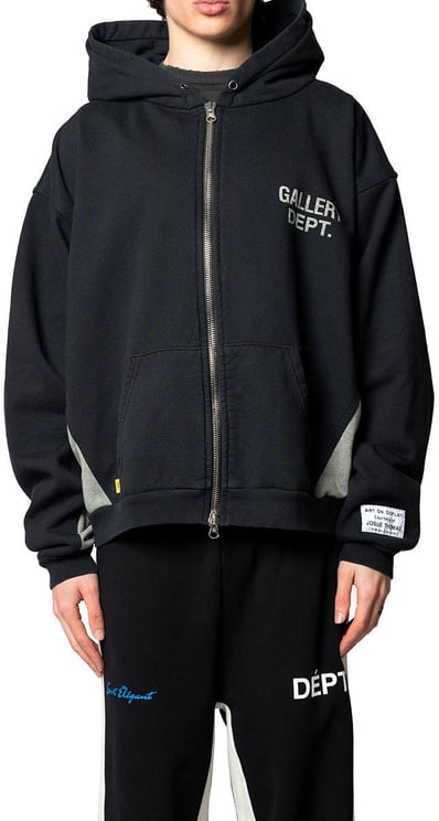GALLERY DEPT CONTRAST PANEL SWEATSHIRT WASHED BLACK/ HEATHER GREY