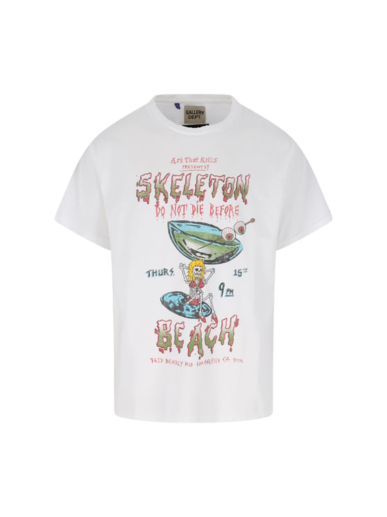GALLERY DEPT White Skeleton Beach Graphic T-Shirt