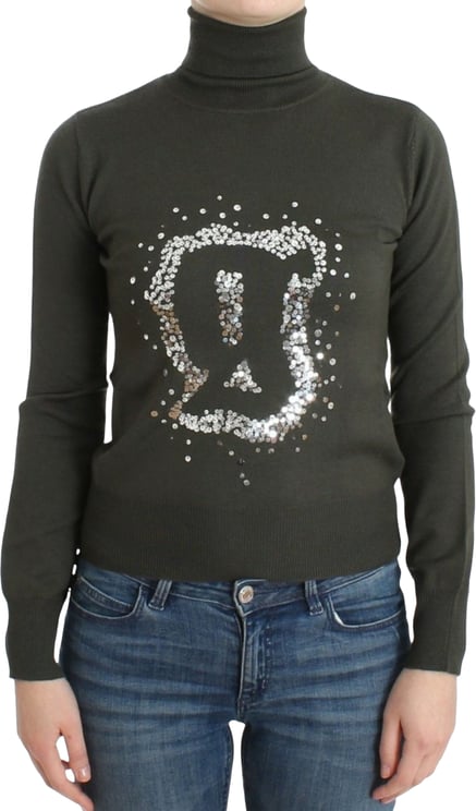 Galliano John Galliano Green wool turtleneck sweater