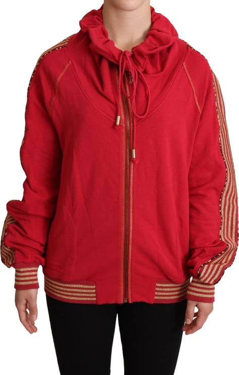Galliano John Galliano Red Full Zip Jacket Sweatshirt Hooded Sweater