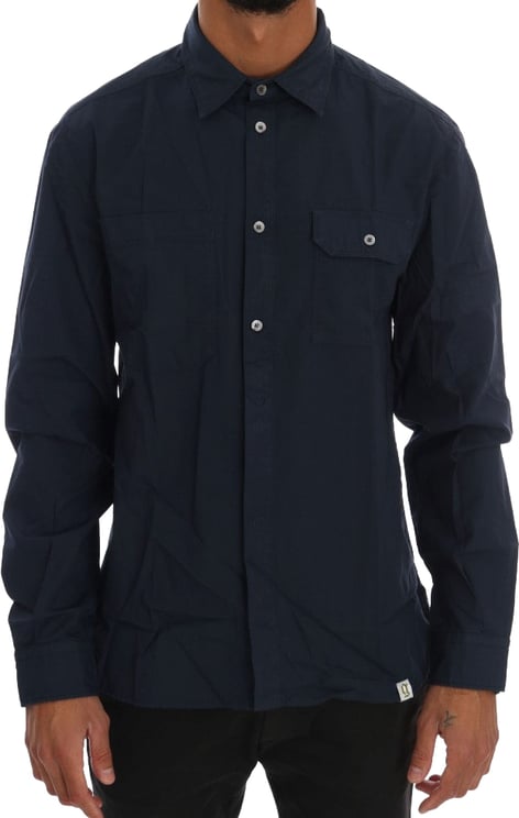 Galliano John Galliano Blue Casual Cotton Long Sleeve Shirt
