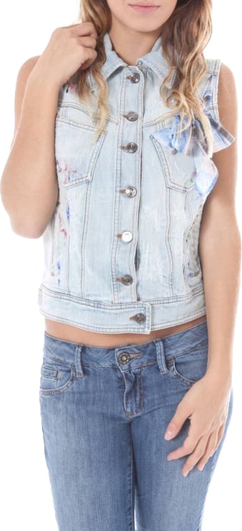 Galliano John Galliano Azzurro Cotton Women's Vest