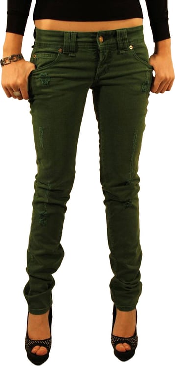 Galliano John Galliano Verde Cotton Women Jeans