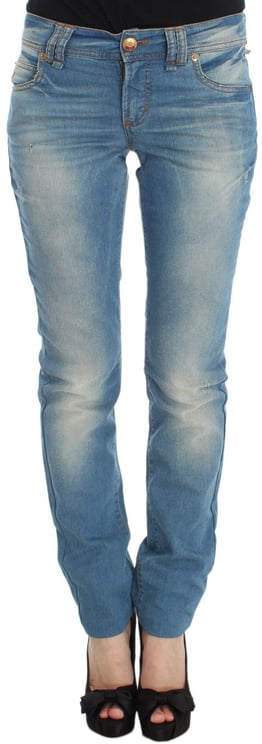 Galliano John Galliano Blue Wash Cotton Blend Slim Fit Jeans