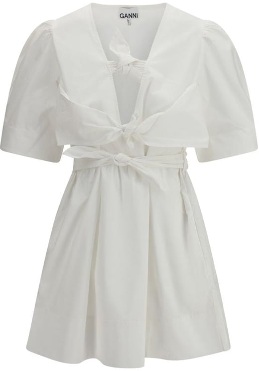 Ganni Ganni White Cotton Casual Dress