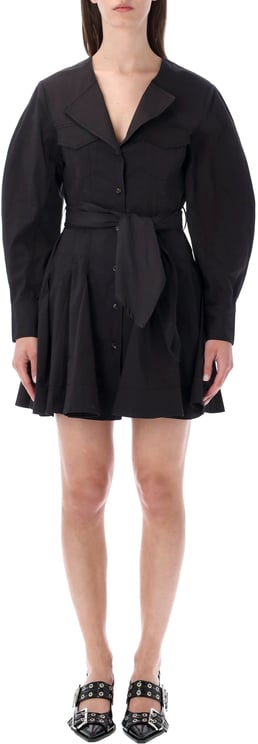 Ganni Mini Shirt Dress Nero