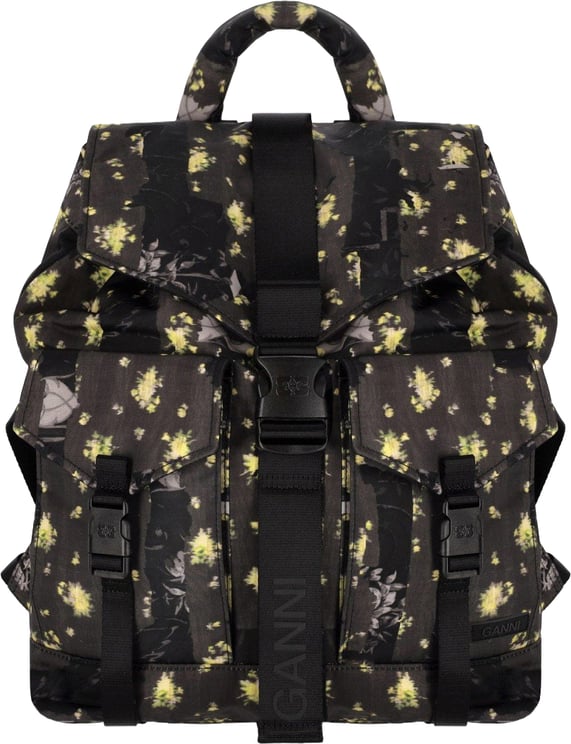 Ganni GANNI RE-TECH WASHED-EFFECT BACKPACK
