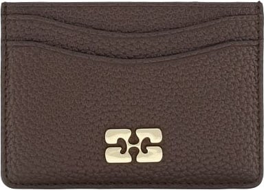 Ganni Ganni Brown Recycled Polyester Wallet