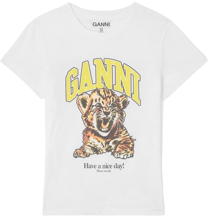 Ganni T-Shirts And Polos White