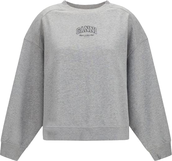 Ganni Ganni Gray Cotton Sweatshirt