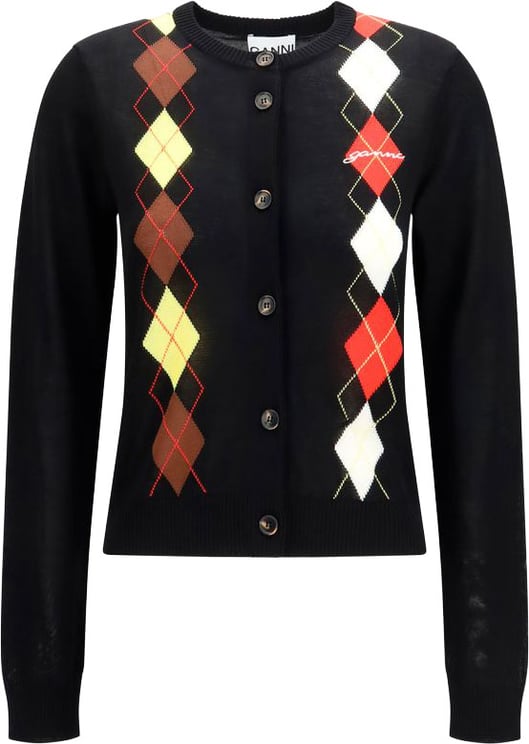 Ganni Ganni Black Cotton Cardigan