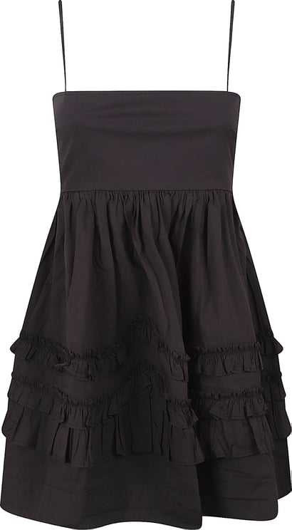 Ganni Mini Dress with Spaghetti Straps