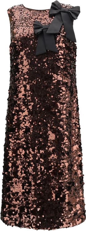 Ganni Ganni Brown Recycled Polyester Cocktail Dress