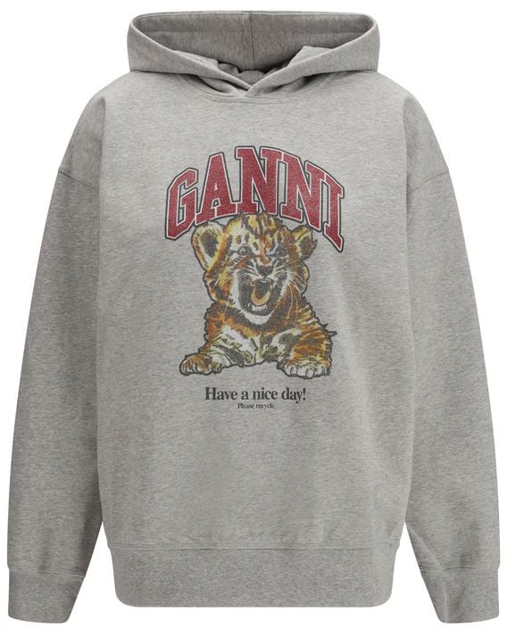 Ganni Ganni Gray Cotton Sweatshirt