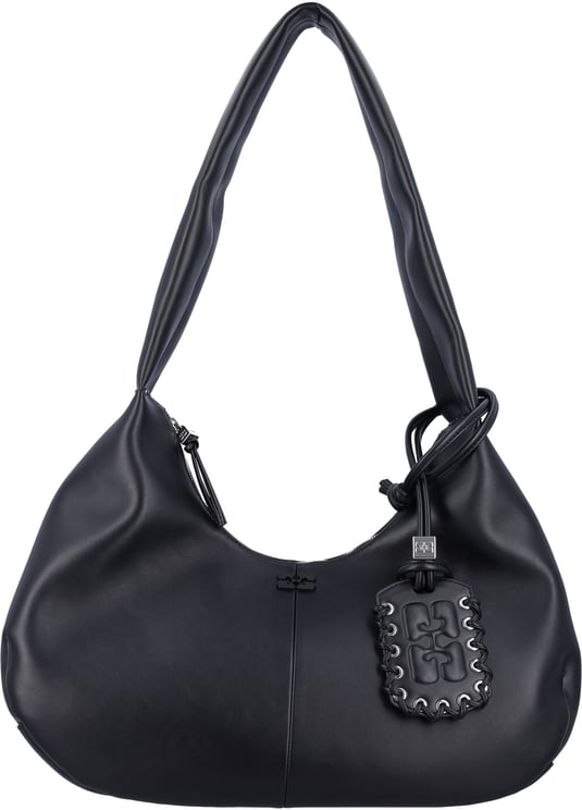 Ganni Bou Bag Hobo Medium Nero