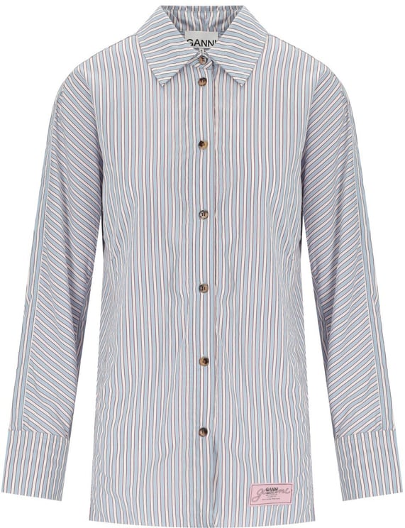 Ganni GANNI SOFT CHAMBRAY STRIPED SHIRT