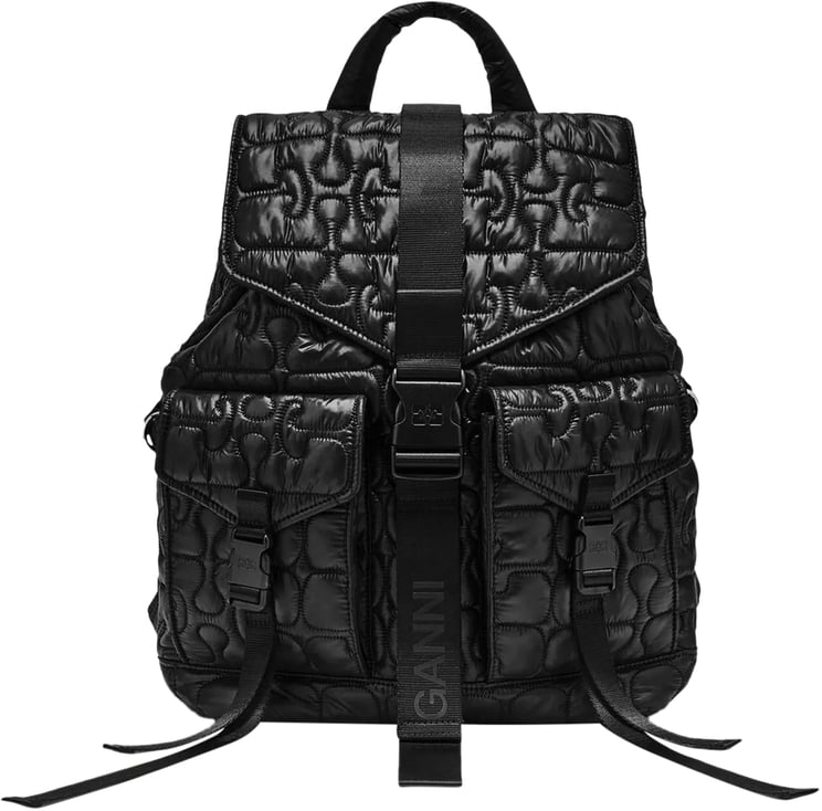 Ganni Dames Quilted Re-Tech Backpack