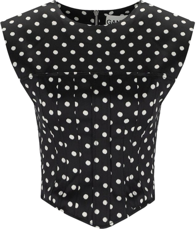 Ganni GANNI POLKA-DOT CORSET TOP