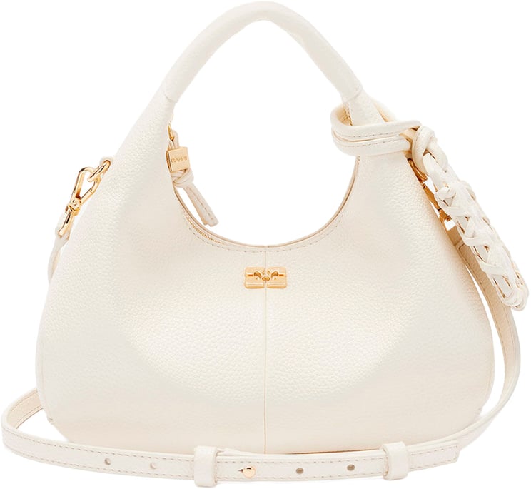 Ganni GANNI EGRET MINI HOBO HANDBAG