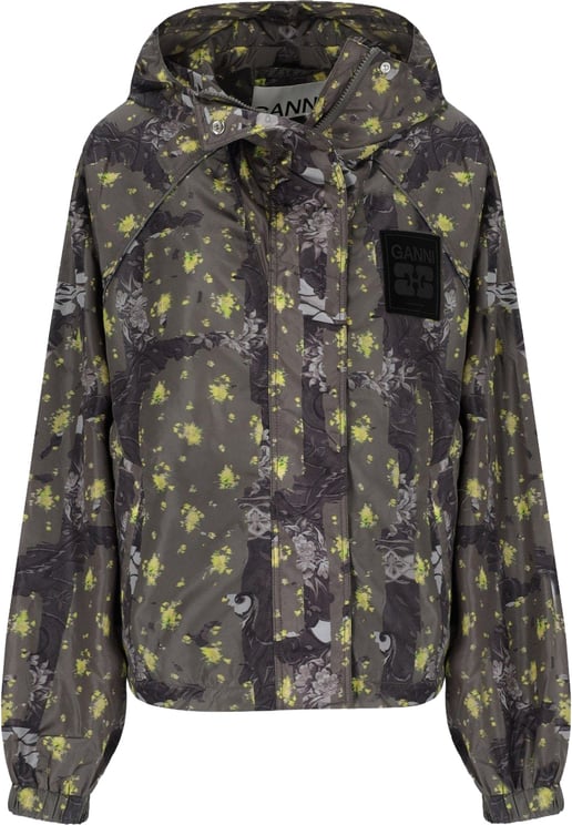 Ganni GANNI NYLON WASHED-EFFECT JACKET