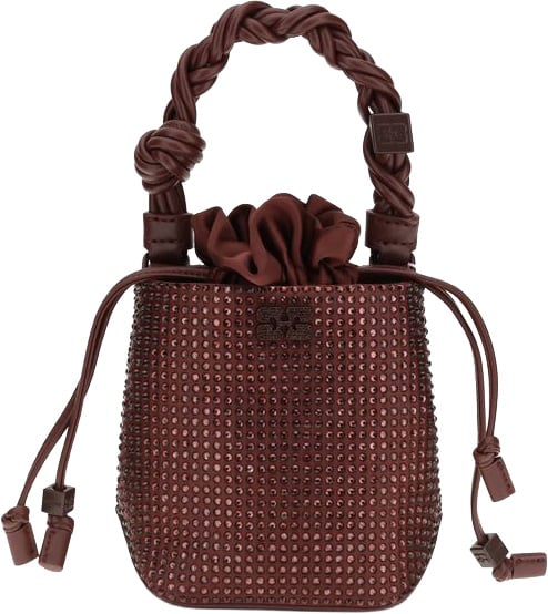 Ganni Ganni Bordeaux Recycled Polyester Handbag