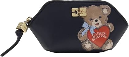 Ganni Ganni Black Recycled Leather Wallet