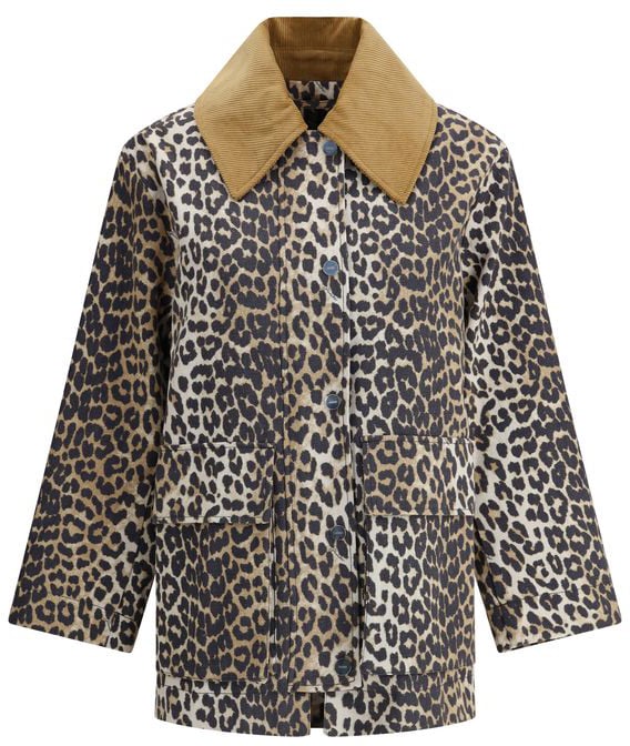 Ganni Ganni Brown Hemp Coat