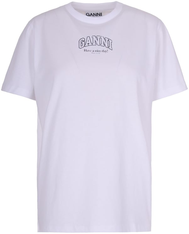Ganni T-Shirts And Polos White