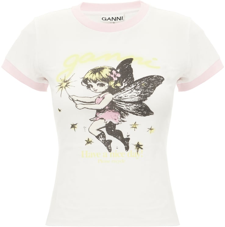 Ganni Ganni White cotton t-shirt