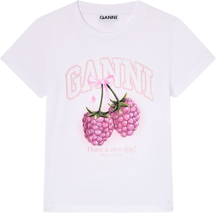 Ganni T-Shirts And Polos White