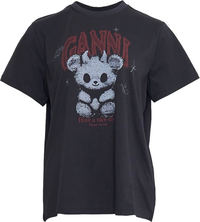 Ganni T-Shirts And Polos Grey