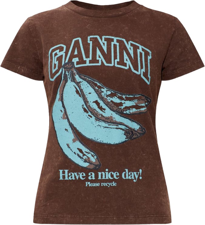 Ganni T-Shirts And Polos Brown